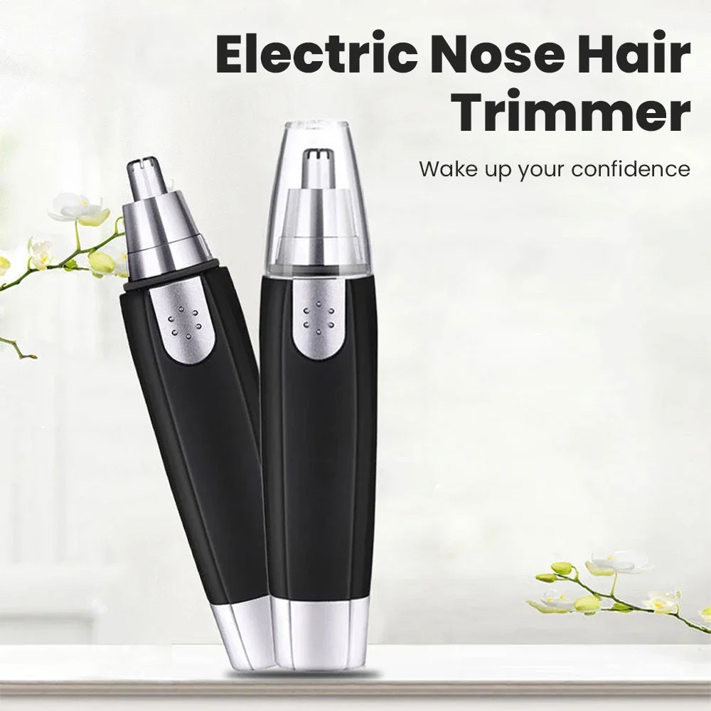 Mens Grooming Kit Bag - 3-in-1充電式フェイシャルヘアトリマー - 男性と女性のための痛みのない電動鼻毛・耳毛・眉毛シェーバー、ポータブルグルーミングキット