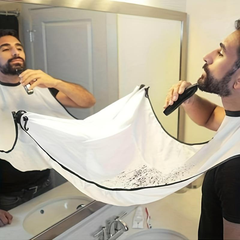 Men'S Grooming Mirror - メンズひげよだれかけヘアキャッチャー、鏡付きお手入れ用エプロン、簡単清掃、男性用ヘアスタイリングツール