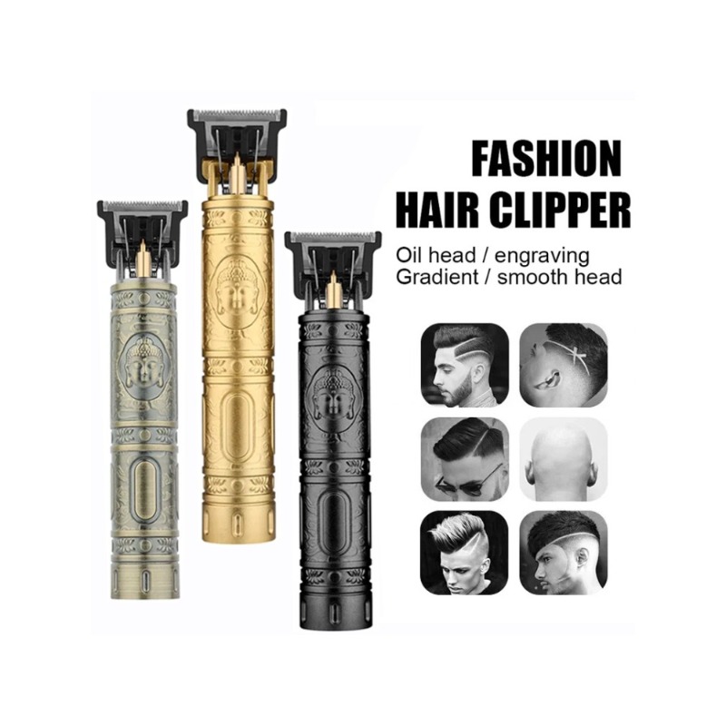 Men'S Grooming Blade - T9 ヴィンテージヘアクリッパー精密 T ブレードワイヤレス充電式人間工学に基づいたグリップサロン DIY 男性毎日のひげグルーミング用
