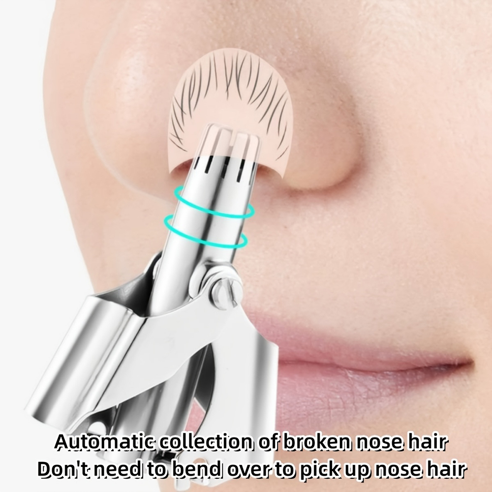 Nose Hair Trimmer - 多機能手動鼻毛トリマー ステンレス製耳毛カッター 耐久性のある精密トリミング 洗える脱毛ツール