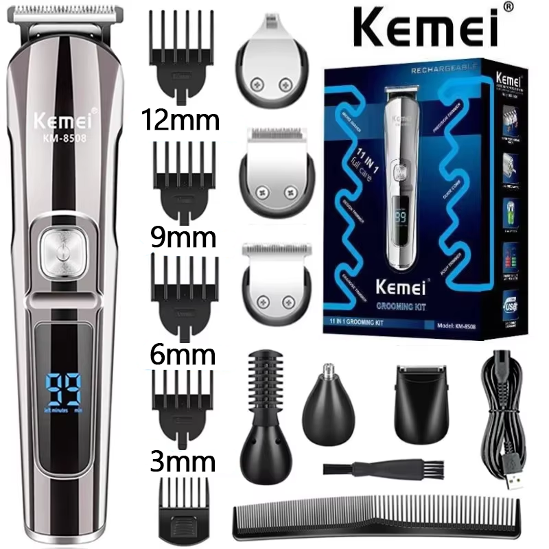Men'S Grooming Organizer - Kemei プロフェッショナル多機能ひげトリマー防水 6 で 1 ヘアクリッパー電気かみそり男性用グルーミングキット