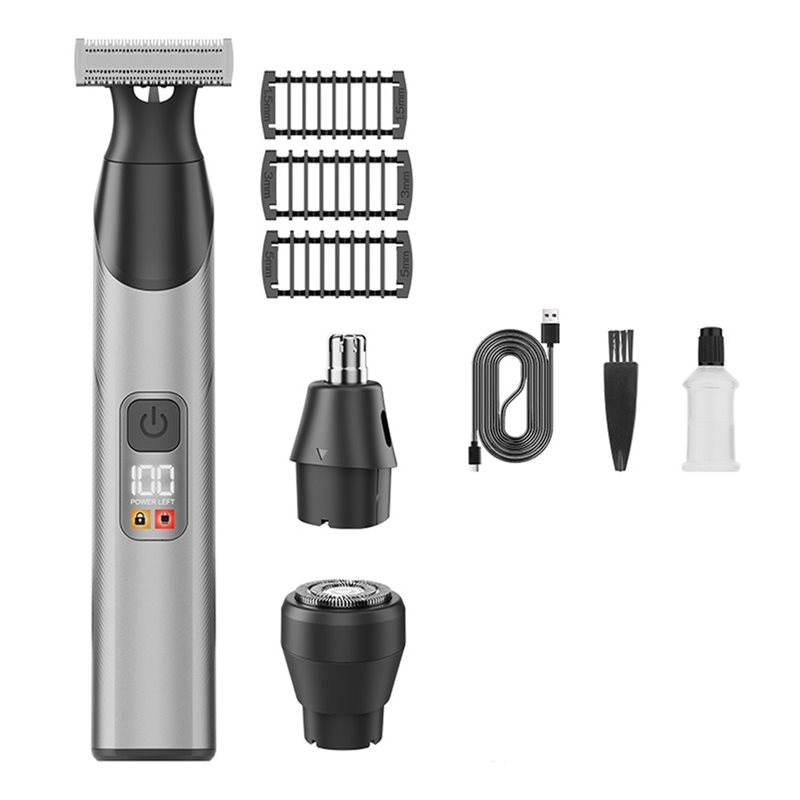 Men'S Grooming Blade - A83G-革新的な穴あきデザインの男性用両面刃ボディヘアトリマー、グルーミングキットには取り外し可能な磁気ヘアヘッドが含まれています