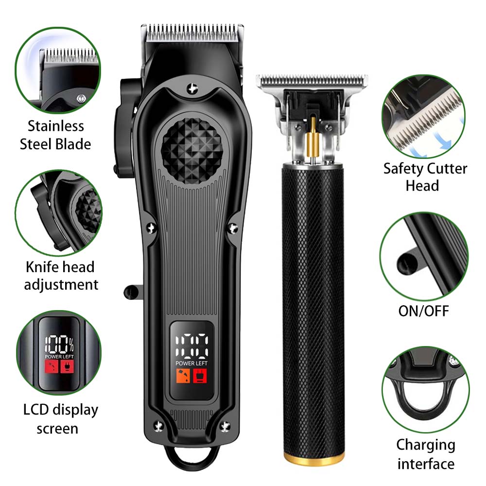 LEDディスプレイ付きプロ用バリカン、コードレス充電式トリマ - Men'S Grooming Blade のレビューと価格