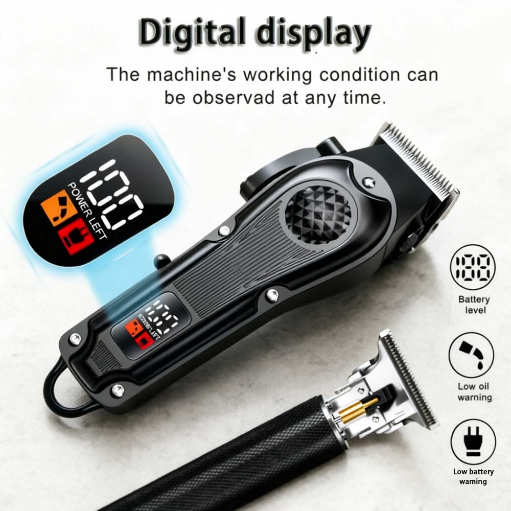 LEDディスプレイ付きプロ用バリカン、コードレス充電式トリマ - Men'S Grooming Blade のレビューと価格