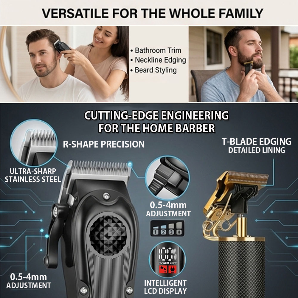 LEDディスプレイ付きプロ用バリカン、コードレス充電式トリマ - Men'S Grooming Blade のレビューと価格