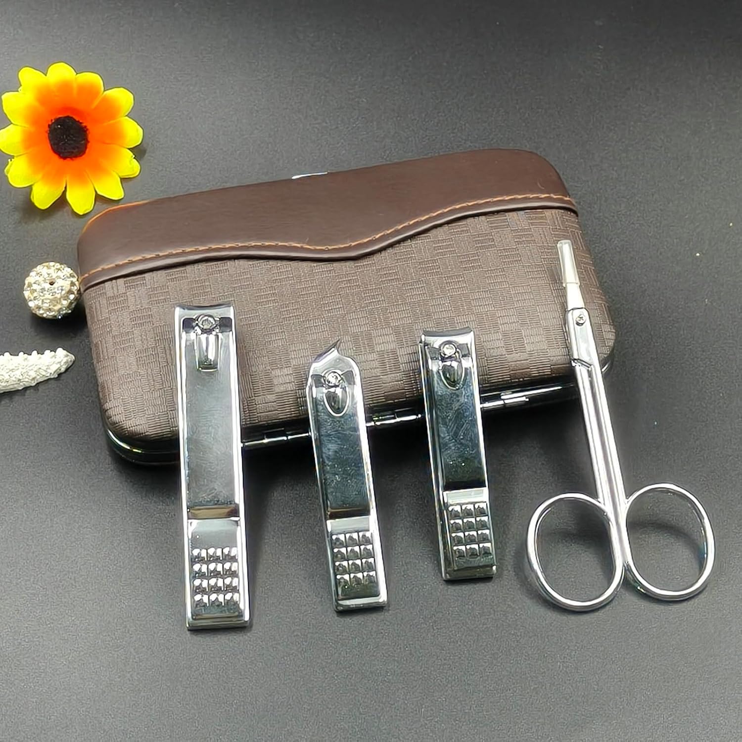 男性と女性のためのマニキュアセット、プロ用ネイルクリッパーキ - Mens Grooming Kit Bag のレビューと価格