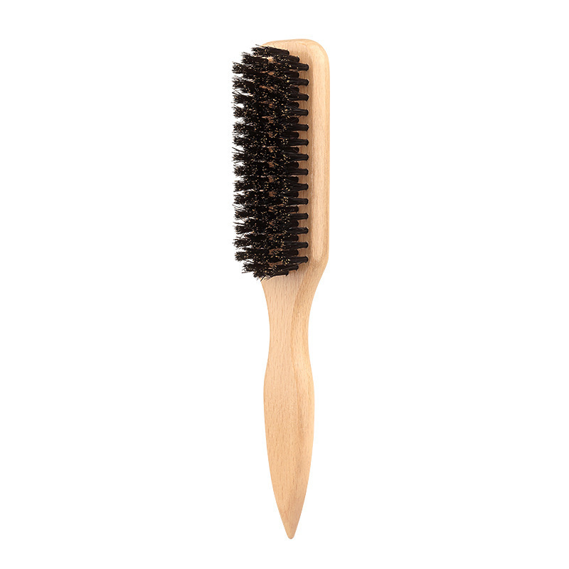 男性用木製猪毛ヘアブラシ、先のとがったテールバーバースタイリ - Men Grooming Home のレビューと価格