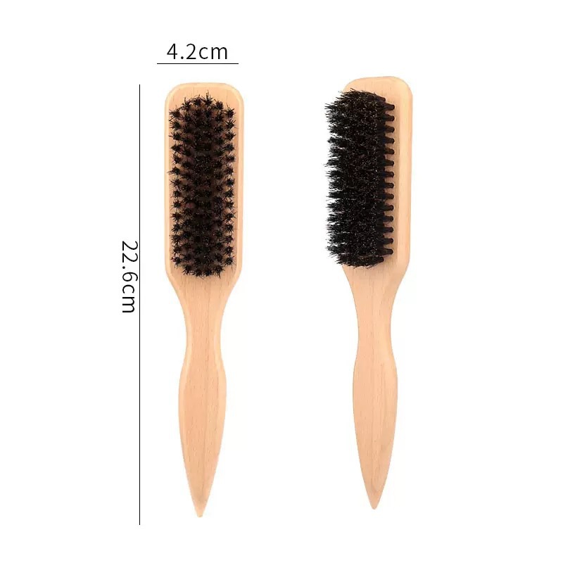 男性用木製猪毛ヘアブラシ、先のとがったテールバーバースタイリ - Men Grooming Home のレビューと価格
