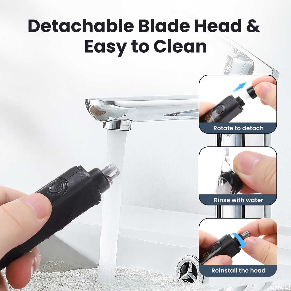電気鼻毛バリカン充電式自動シェービング鼻トリマーユニセックス - Nose Hair Trimmer のレビューと価格