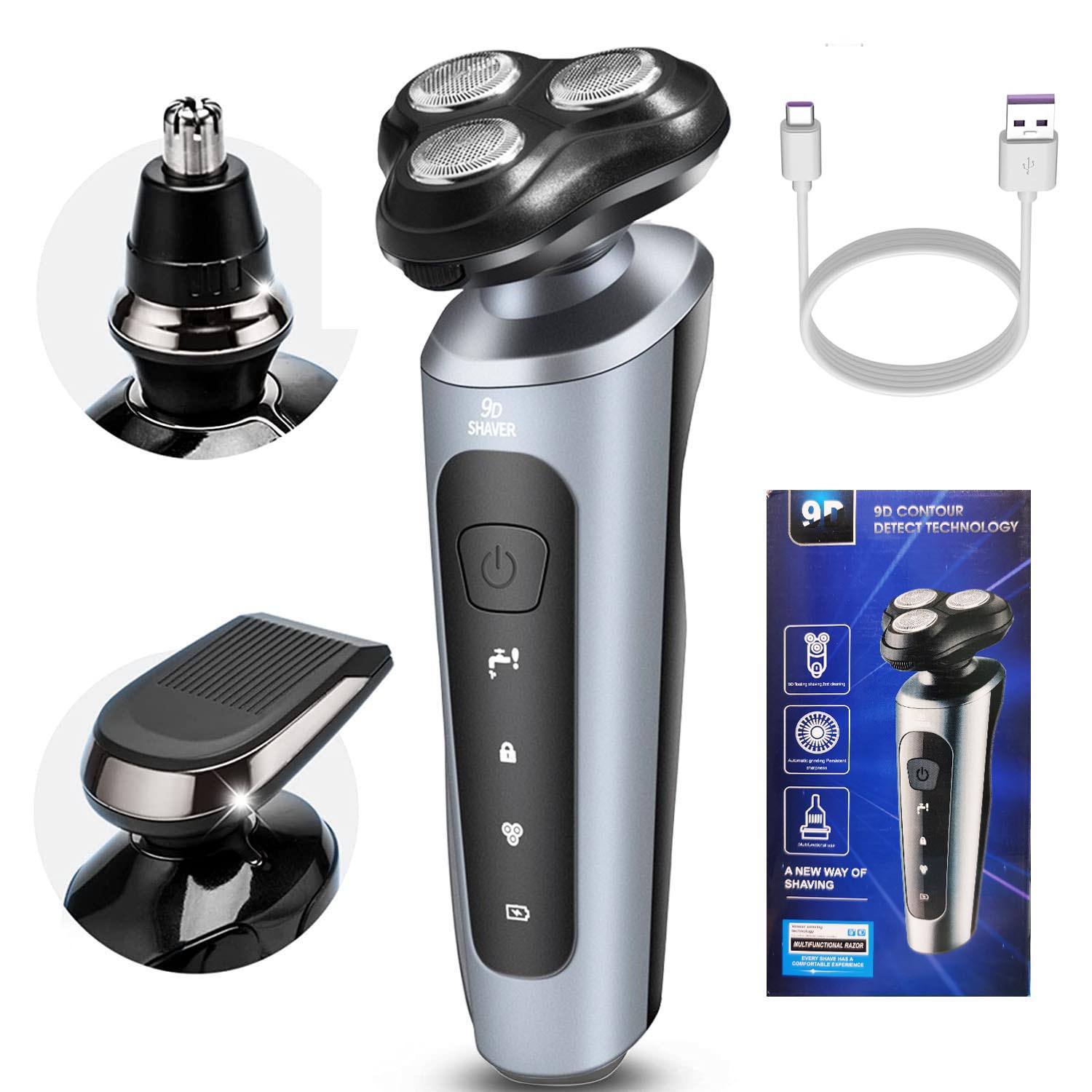 ニューマン 電動シェーバー USB充電式 3-in-1 フェ - Mens Grooming Kit Bag のレビューと価格