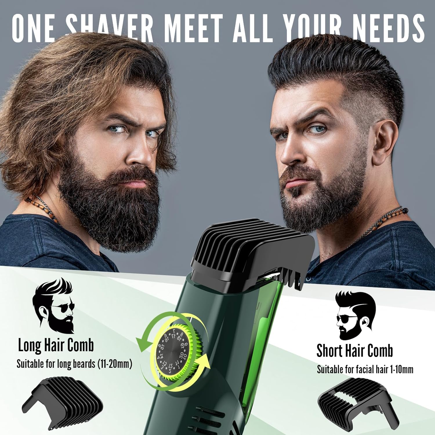 Hatteker ヒゲトリマー 男性用 コードレス 調節可能 - Mens Grooming Kit Bag のレビューと価格