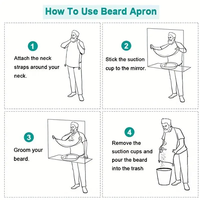 男性用シェービングヘアキャッチャーひげよだれかけ、鏡付きグル - Men'S Grooming Mirror のレビューと価格