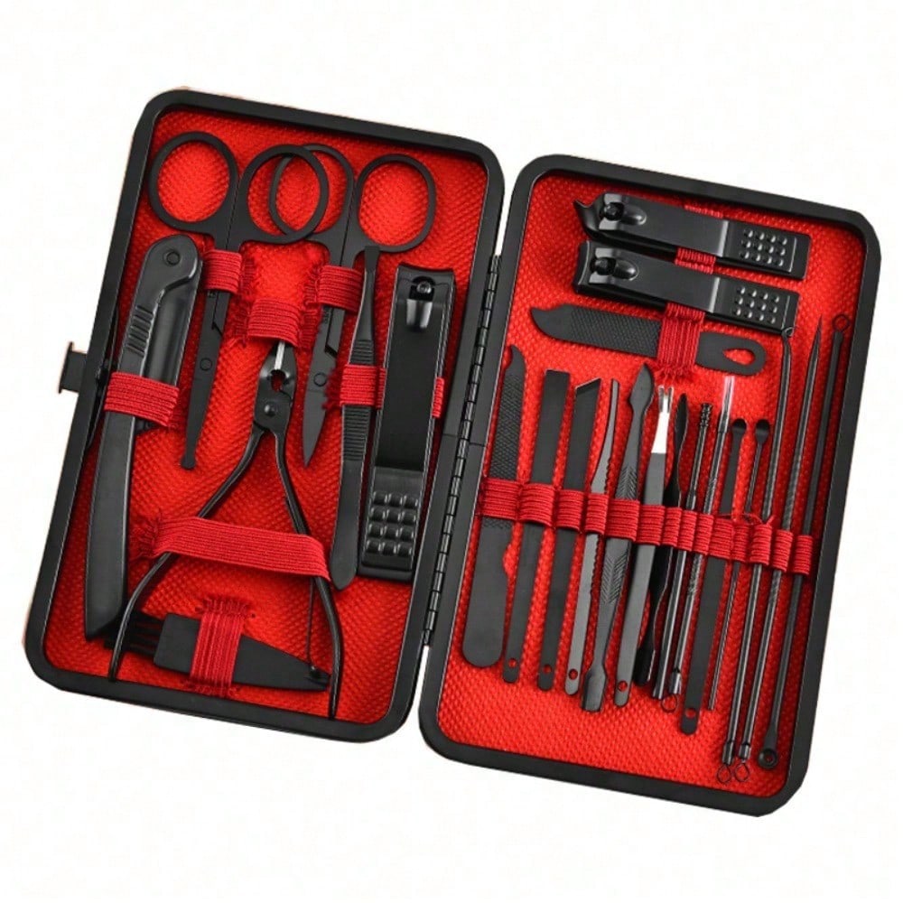 8/24個入りプロフェッショナルマニキュアセット＆ペディキュ - Mens Grooming Kit Bag のレビューと価格