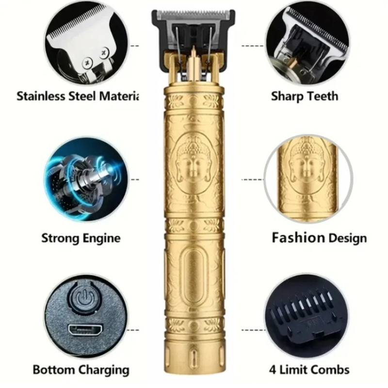 T9ヘアクリッパー メンズ コードレス バリカン 4種類のコ - Men Grooming Home のレビューと価格