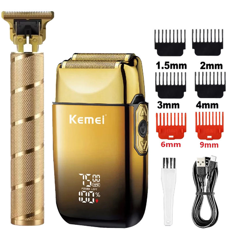Kemei KM-TX10 T9 ヘアトリマー 電気シェーバ - Men'S Grooming Organizer のレビューと価格