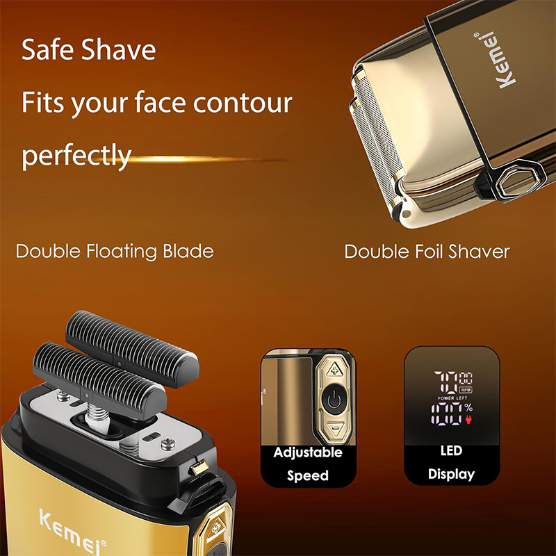 Kemei KM-TX10 T9 ヘアトリマー 電気シェーバ - Men'S Grooming Organizer のレビューと価格