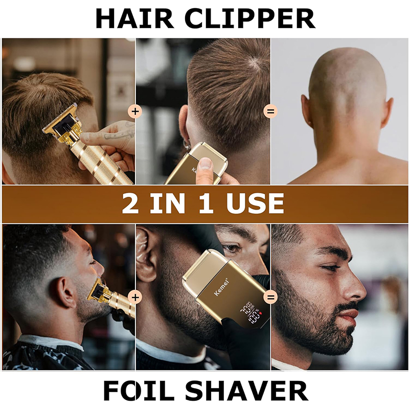 Kemei KM-TX10 T9 ヘアトリマー 電気シェーバ - Men'S Grooming Organizer のレビューと価格