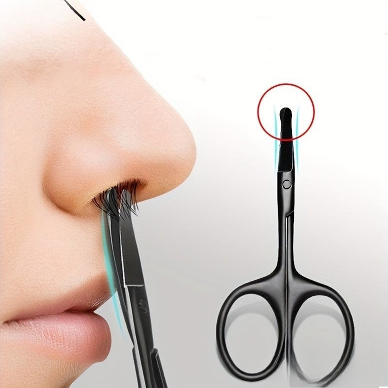 鼻毛はさみステンレス鋼ラウンドチップ安全トリマー鼻孔耳ひげグ - Nose Hair Trimmer のレビューと価格