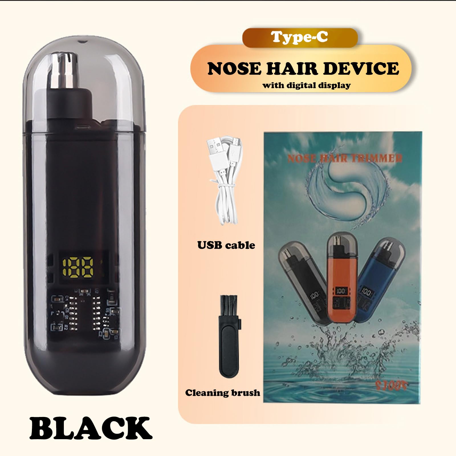 USB充電式鼻毛・耳毛トリマー男性用電動バリカン急速充電低騒 - Nose Hair Trimmer のレビューと価格