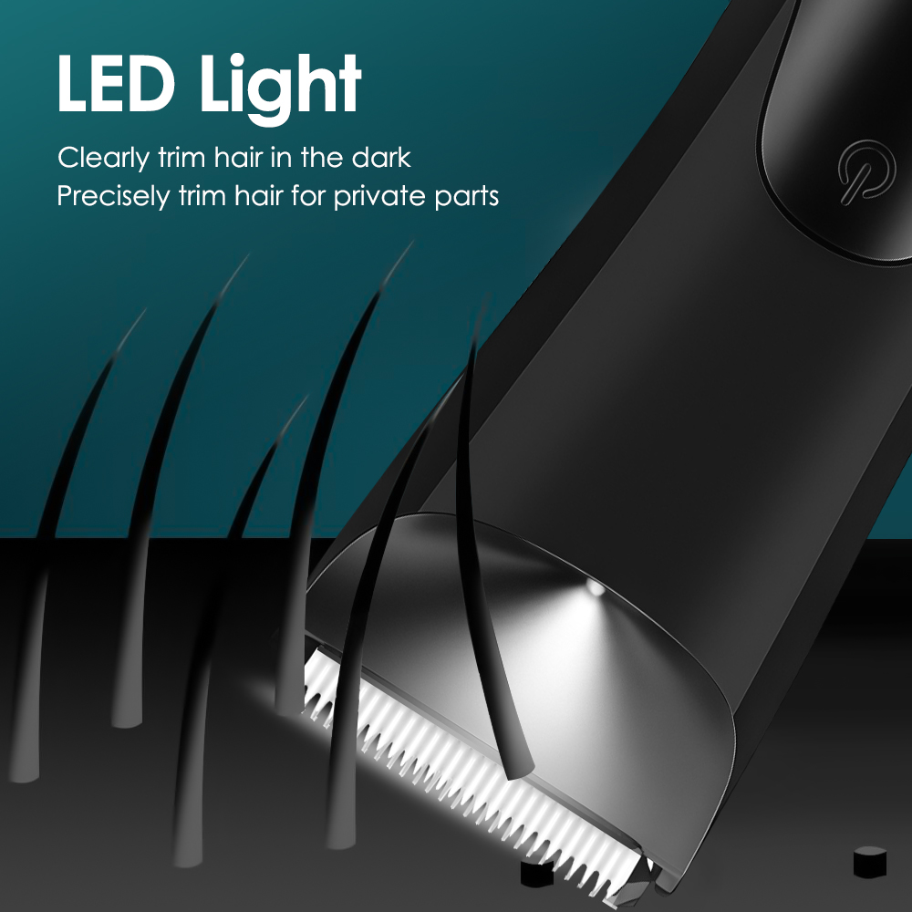 男性用ひげ剃り機 電動陰部・体毛トリマー LEDライト付き  - Men'S Grooming Underarm のレビューと価格