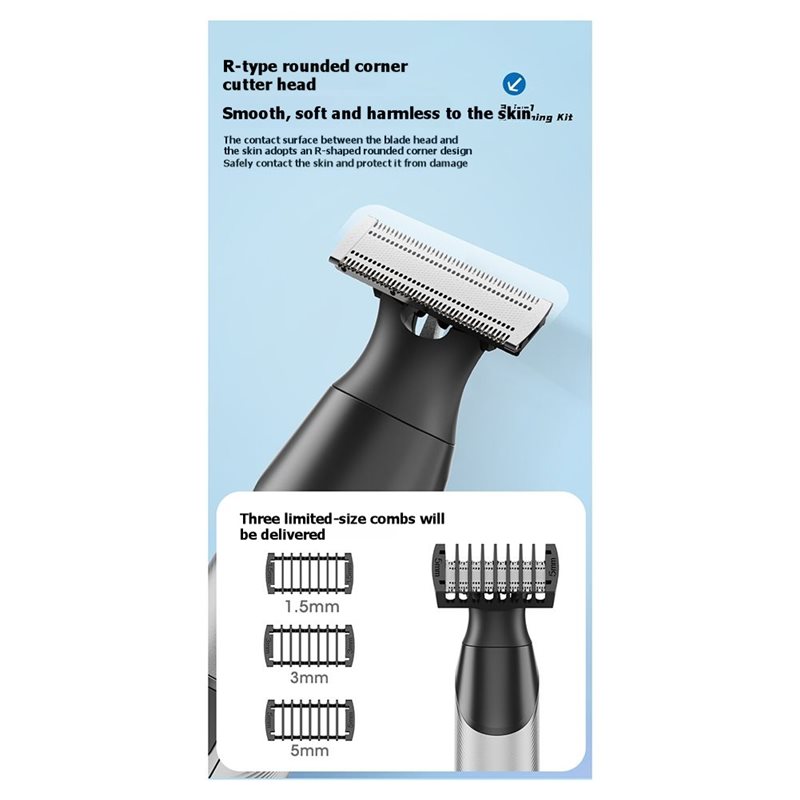 A83G-革新的な穴あきデザインの男性用両面刃ボディヘアトリ - Men'S Grooming Blade のレビューと価格